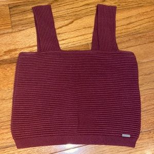 Hollister ribbed cropped knit tank top